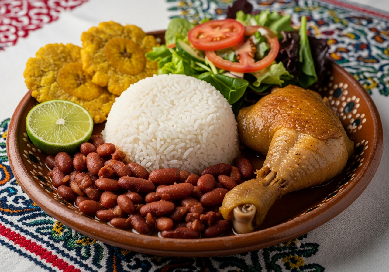 La Bandera Dominicana plated