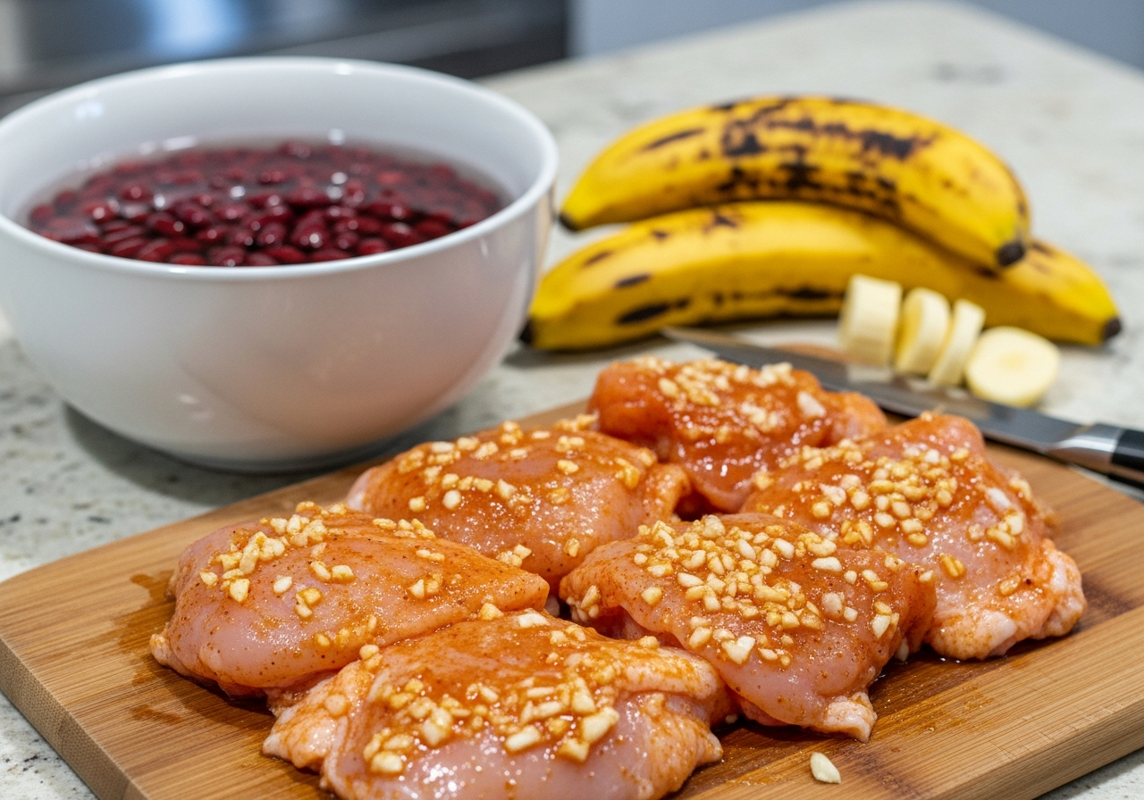 Preparing La Bandera Dominicana