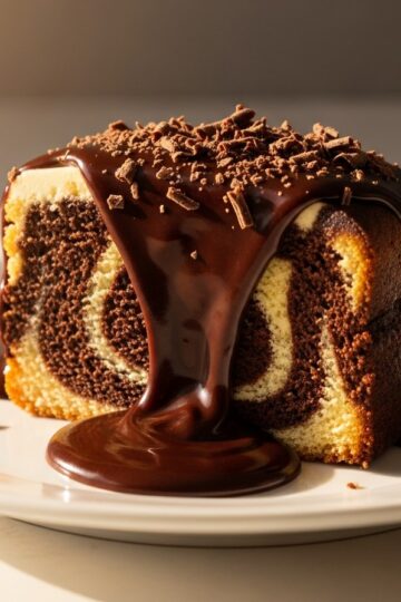 the Ultimate Marble Cake Experience with Rich Chocolate Ganache — food photography