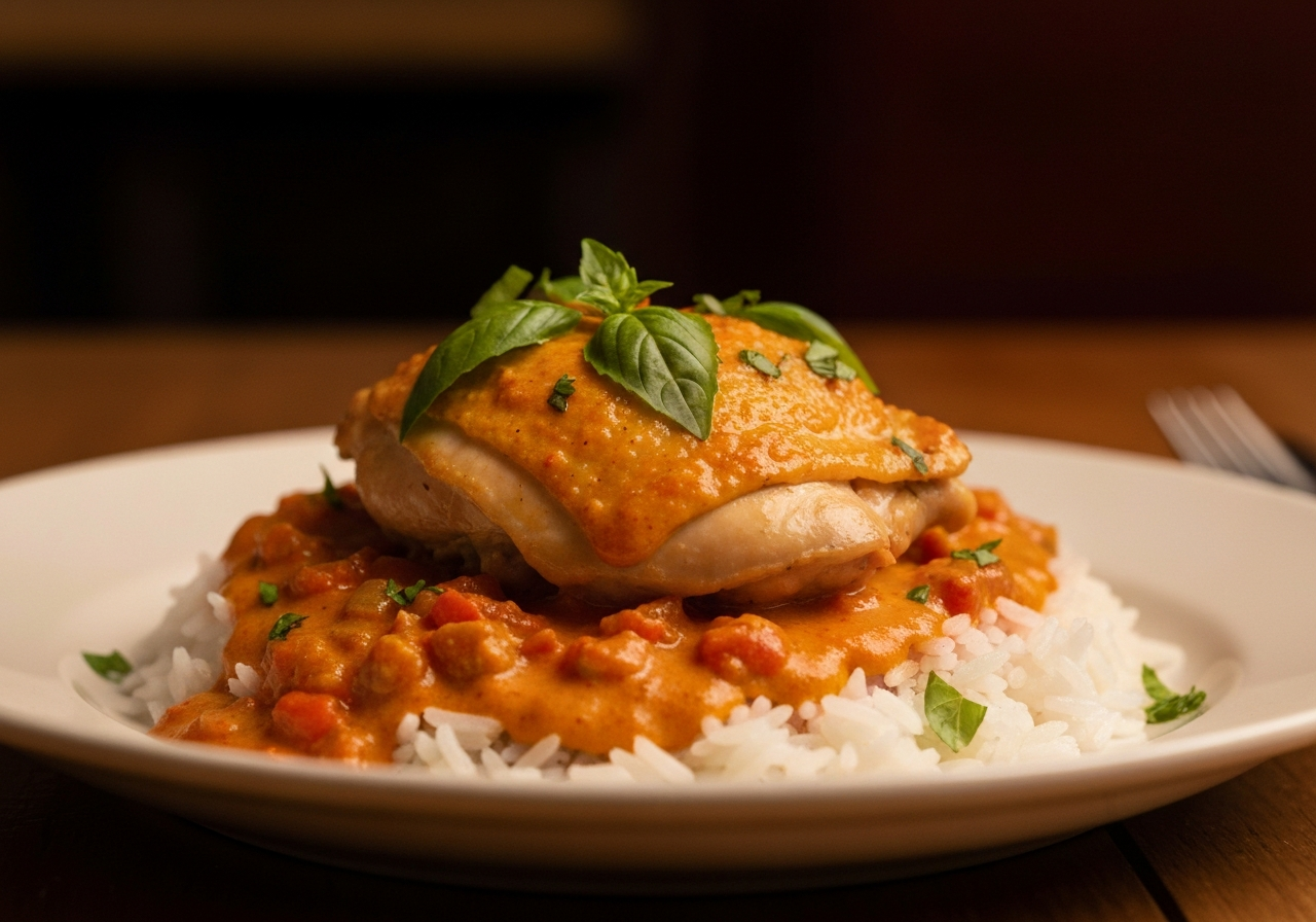 Marry Me Pollo Guisado plated