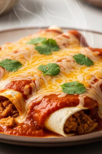 The Best Slow Cooker Chicken Enchiladas Recipe — food photography