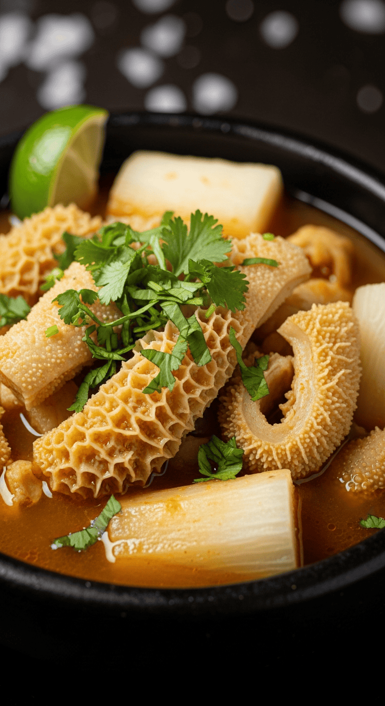 Close-up of Mondongo Dominicano