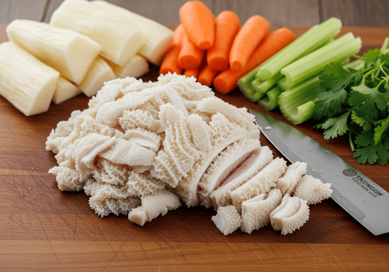 Preparing Mondongo Dominicano