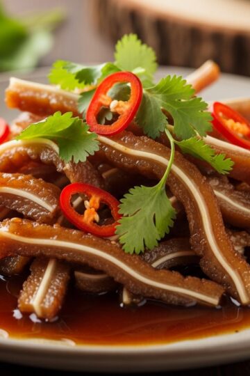 Pig Ears - The Most Delicious Pig Ears Recipe in the Instant Pot — food photography