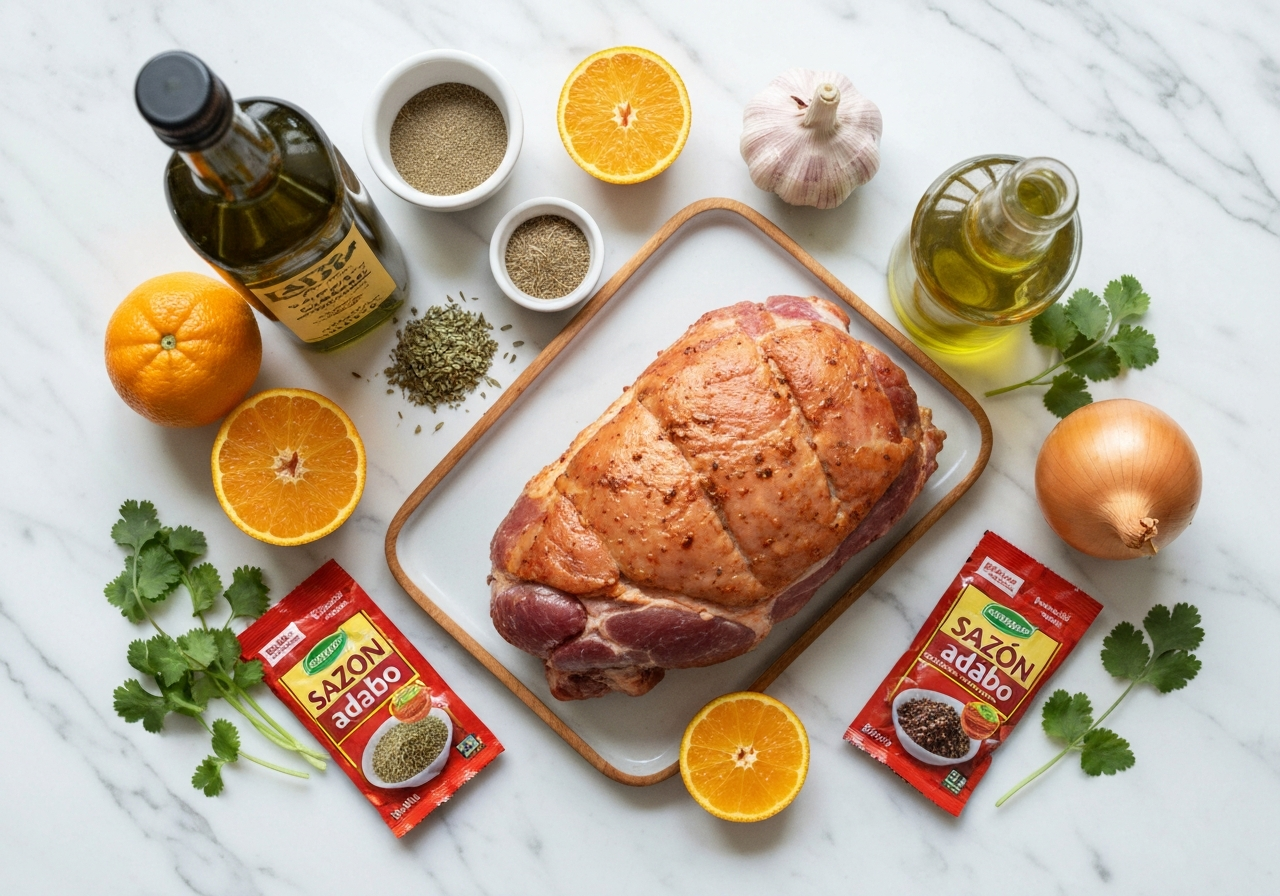 Ingredients for Puerco Asado Dominicano