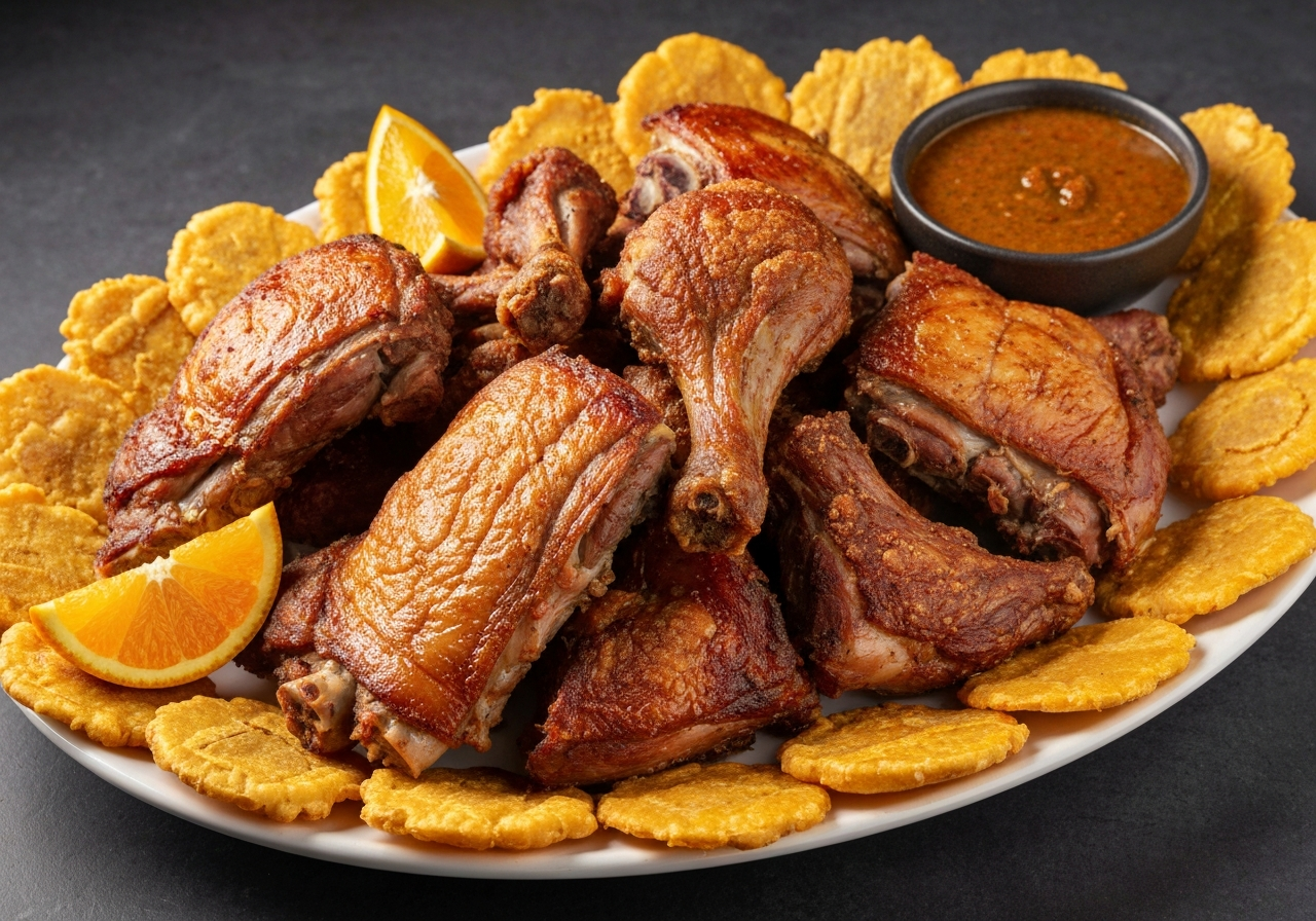 Puerco Asado Dominicano plated