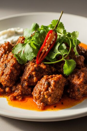 Slow Cooker Beef Vindaloo — food photography