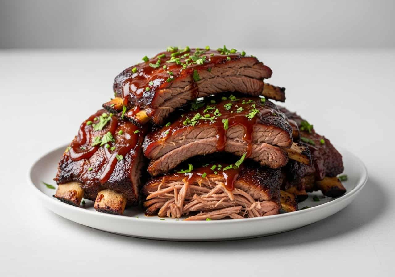 Slow Cooker Ribs — food photography