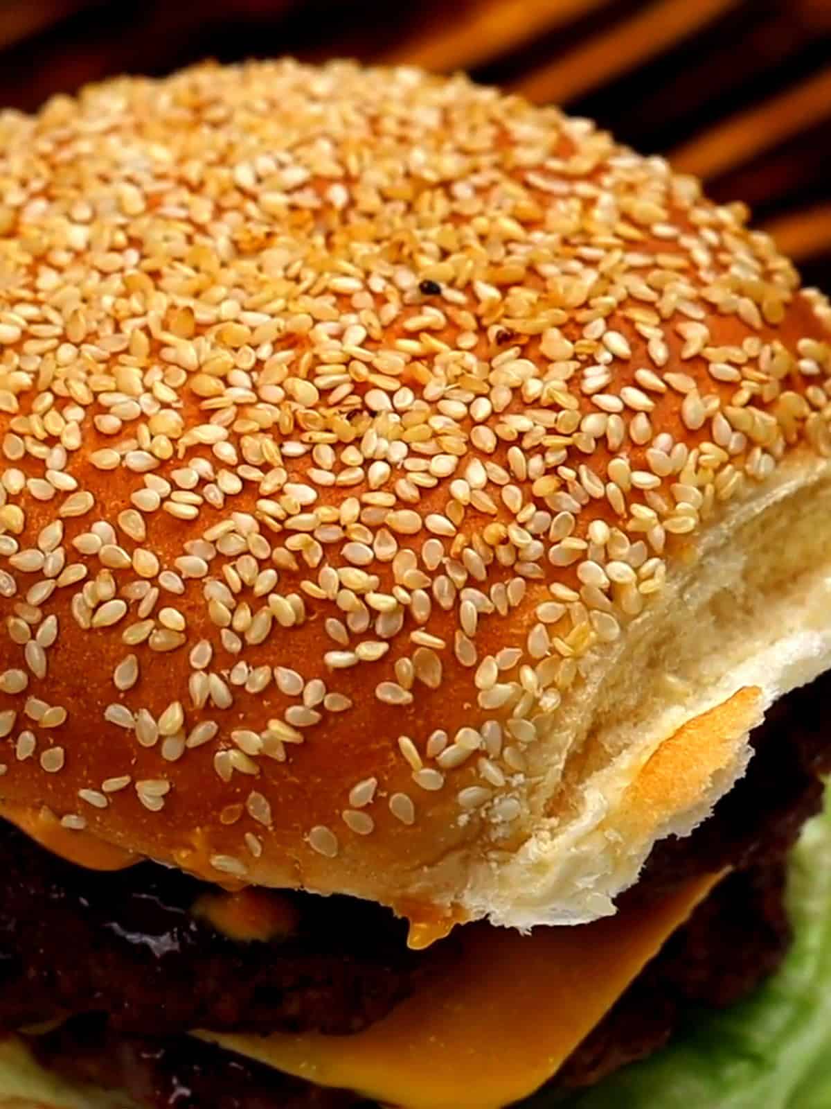 Smash Burgers - assembled with cheese and toppings