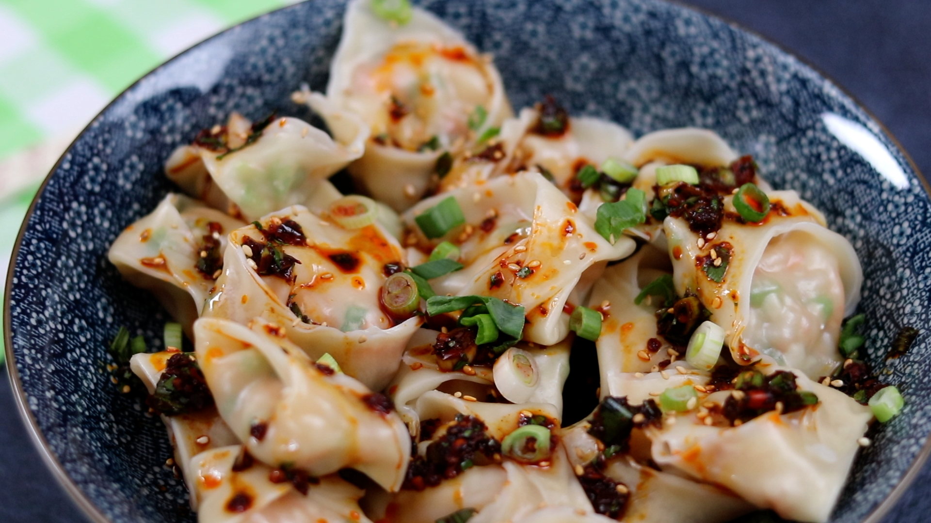 Spicy Shrimp Wontons