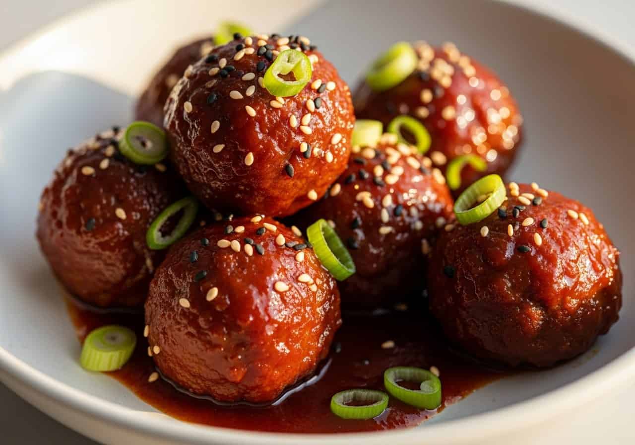 Sticky Korean Gochujang Meatballs Sticky Korean Gochujang Meatballs — food photography