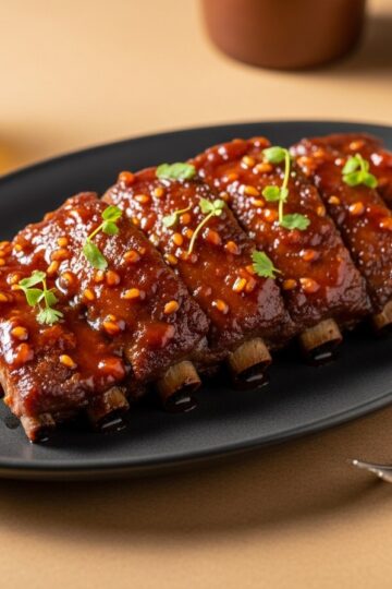 Sweet & Spicy Hot Honey Ribs — food photography