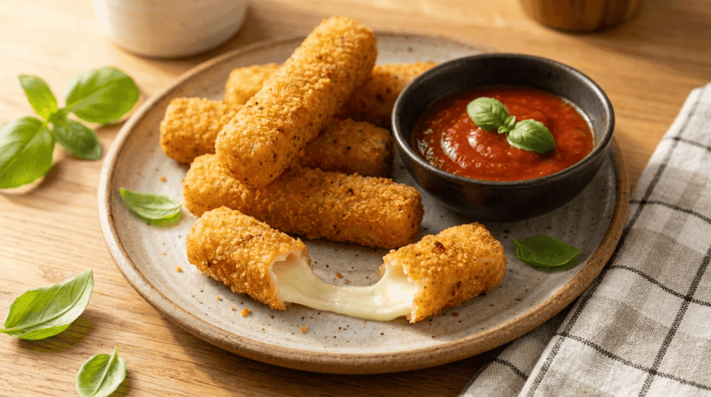 Air Fryer Mozzarella Sticks — Crispy, Cheesy, and Better Than Deep Fried